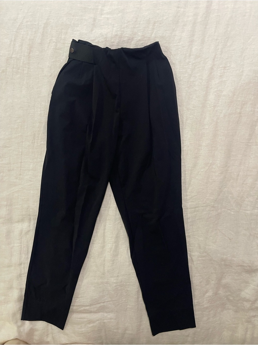 ADAY Turn It Up Pants Black High Rise Tapered Leg BAL-MDN-21XS Women XS